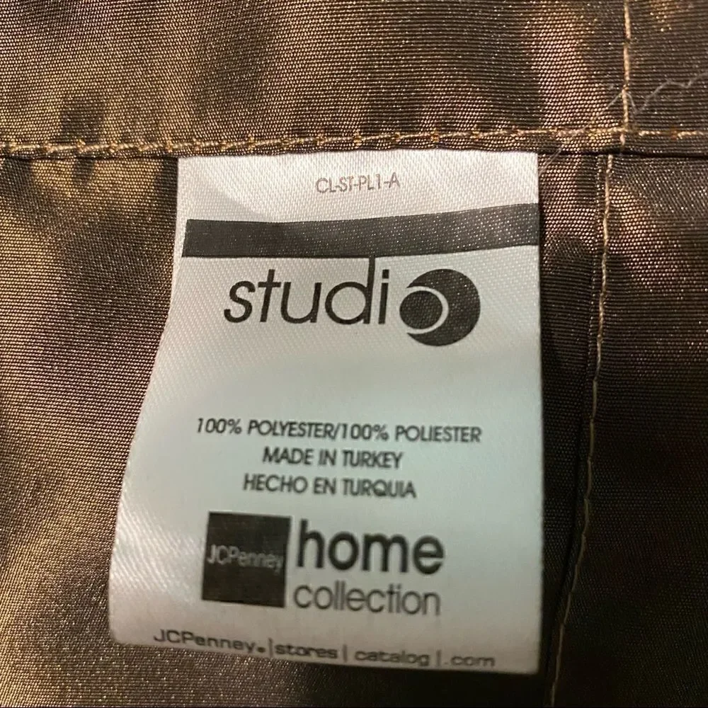 Jcpenny studio panel curtains brown w/ gold trim